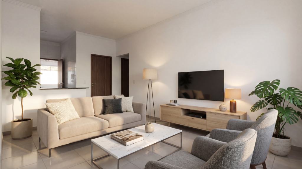 Sala de Estar Completa